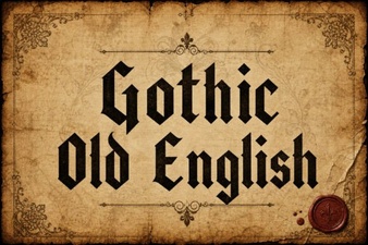 Crafting with Classic Gothic Old English Font