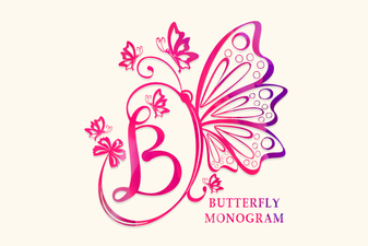 Butterfly Fonts for Personal Monogram Projects