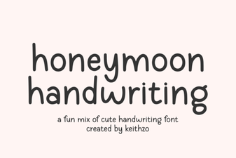 Honeymoon Font: Romantic Handwriting for Design Projects